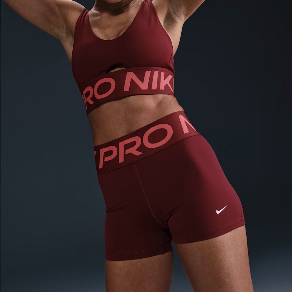 Nike SET Pro Sculpt Womens High-Waisted 3" Biker Shorts AND Sports Bra